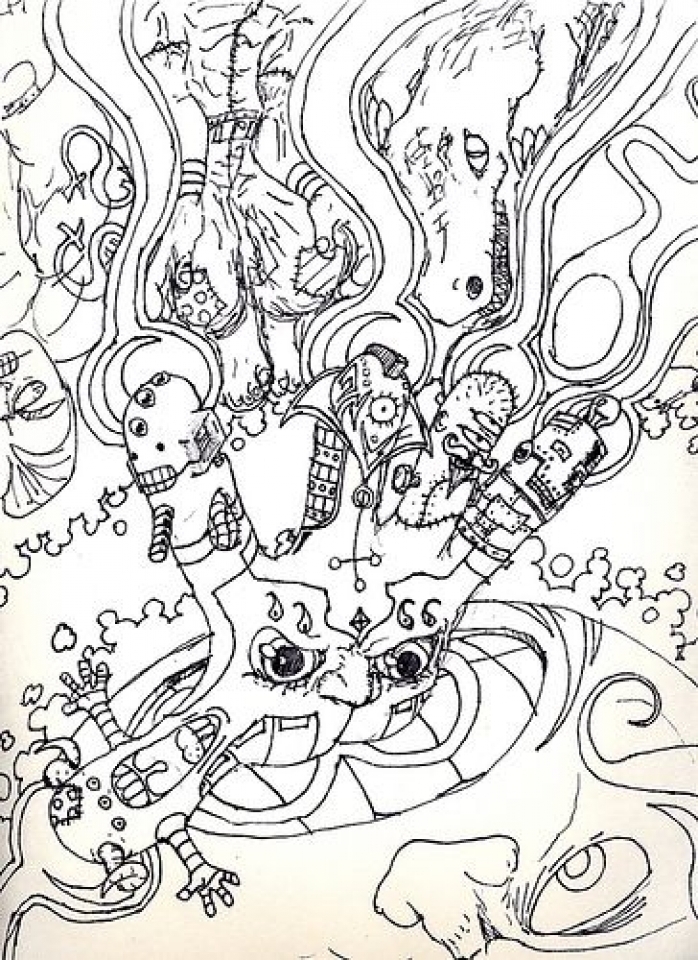 trippy cartoon coloring pages