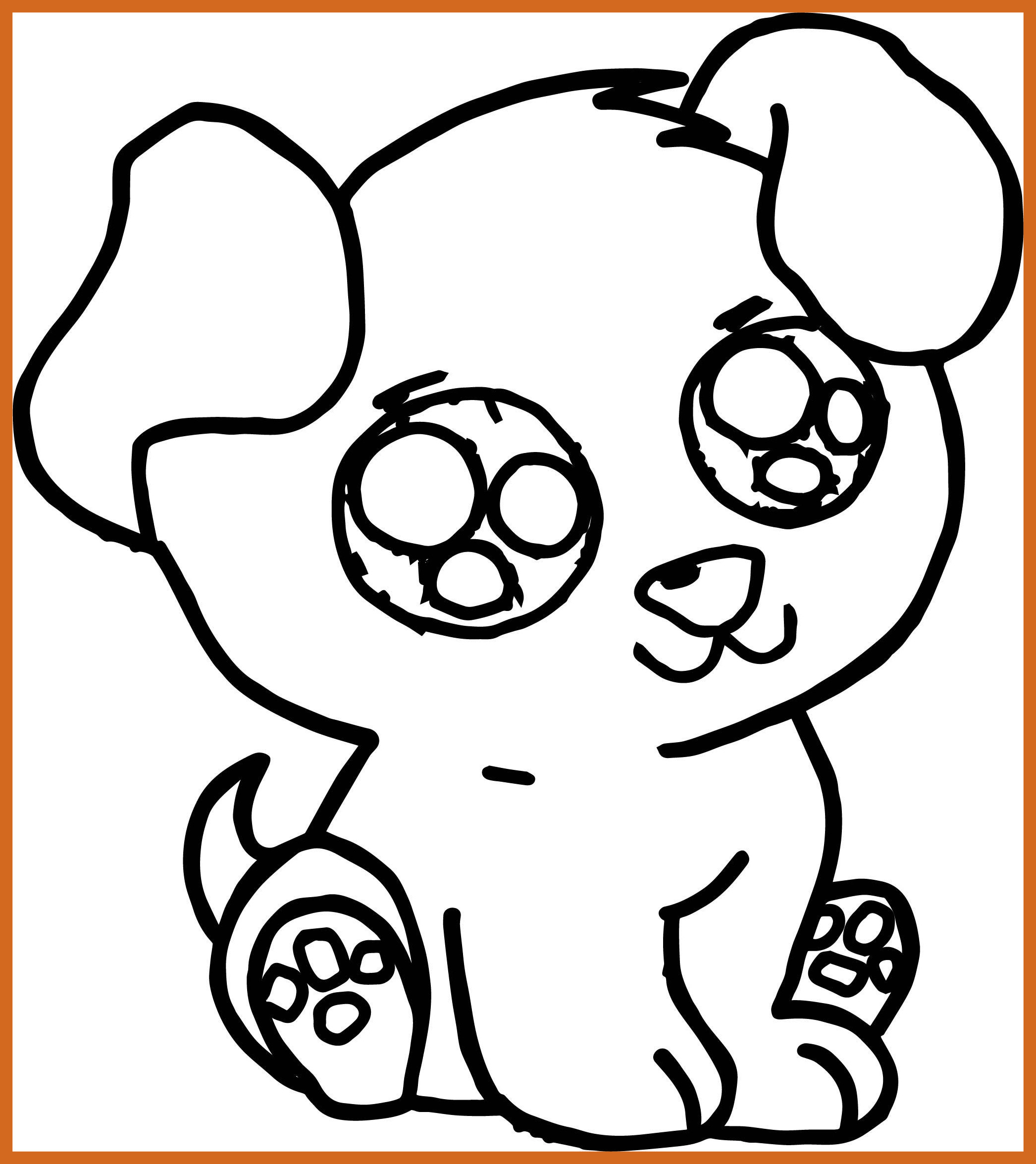 blue dog coloring page