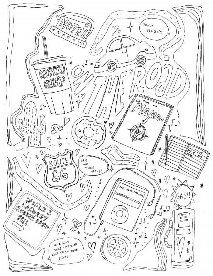 preppy coloring pages to print