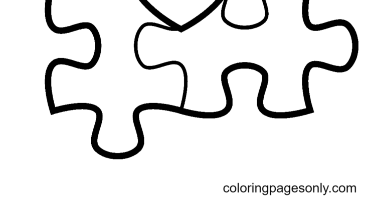 Autism Puzzle Piece Coloring Page Autism Puzzle Piece Coloring Page