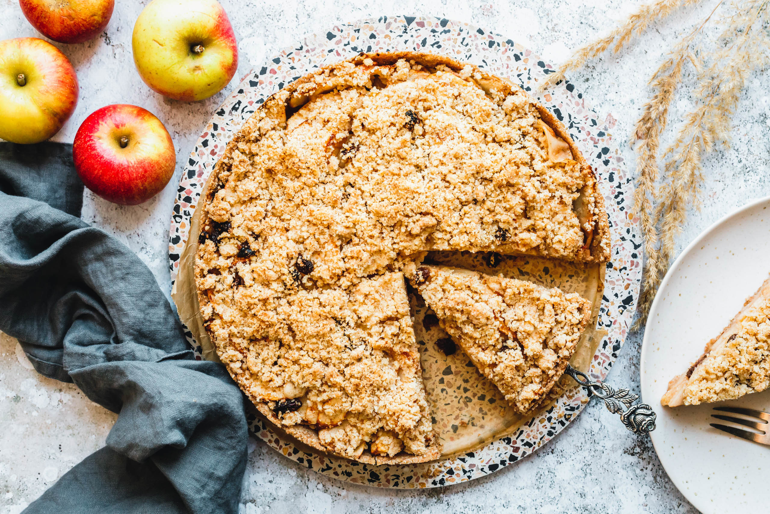 apfelkuchen streusel vegan