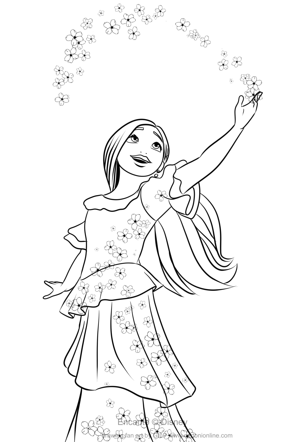 isabella madrigal coloring page