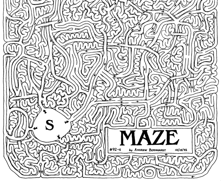 Maze Coloring Pages Simple Maze Coloring Pages