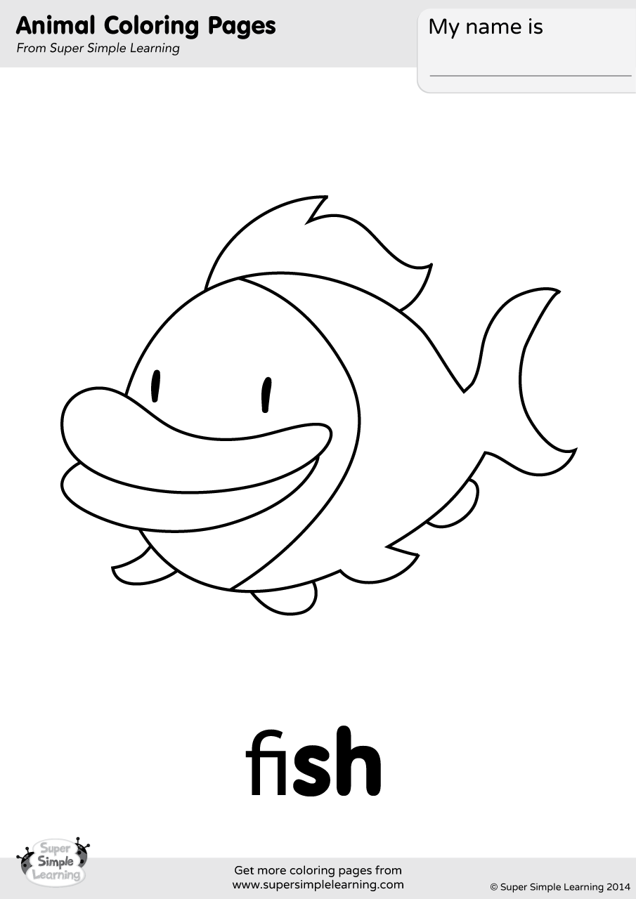 easy fish coloring pages