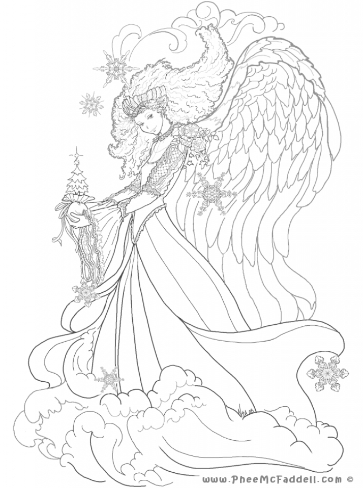 printable angel coloring pages for adults