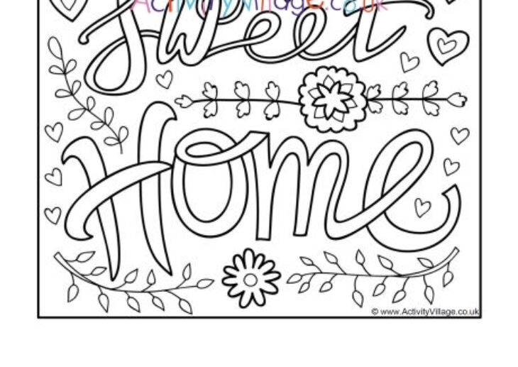 Home Sweet Home Coloring Page Sweet Coloring Book Pages Steve