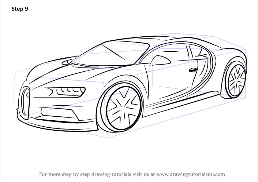 bugatti chiron coloring pages