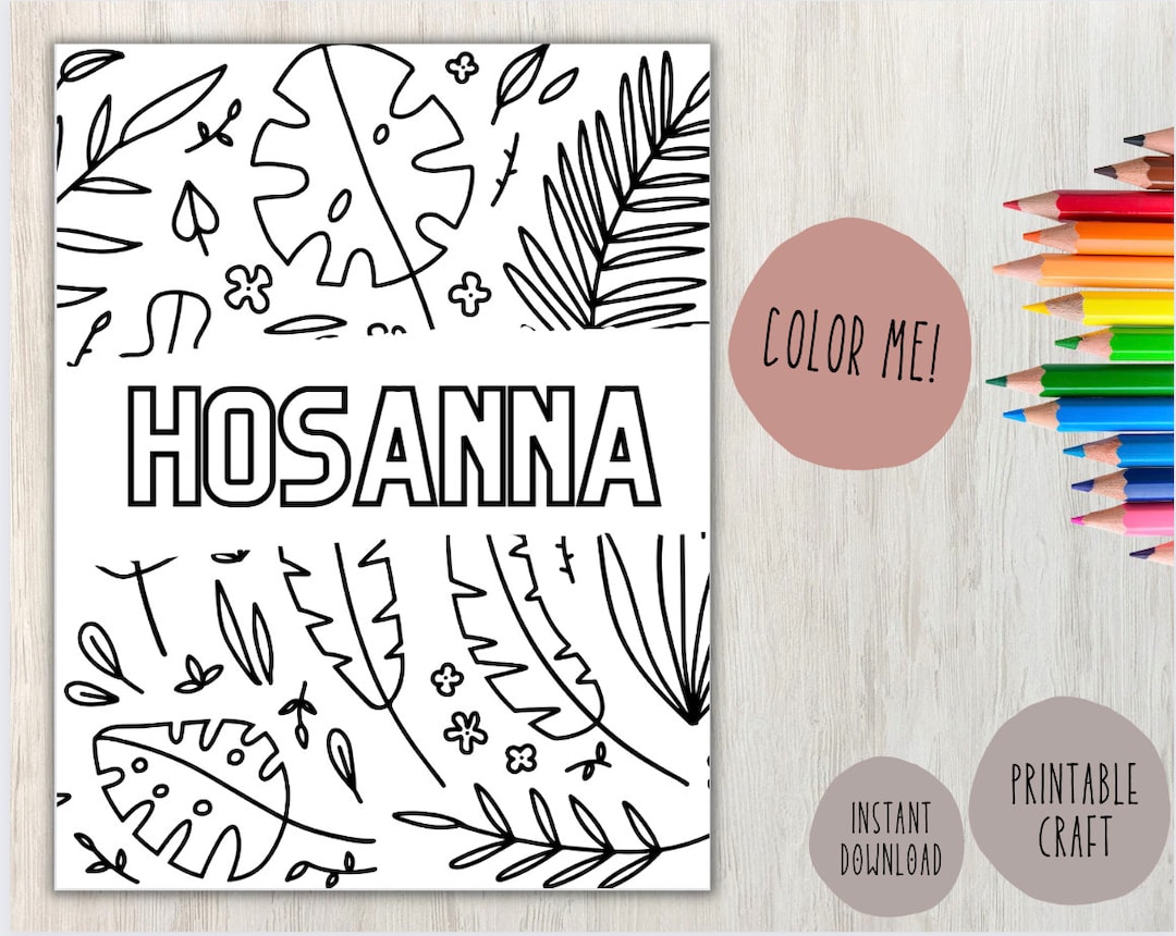 hosanna coloring page