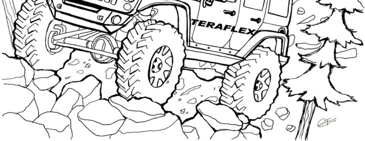 Jeep Coloring Pages Jeep Coloring Pages Ford Excursion Oversized Colorkid Colouring Jeeps Print Car 3d