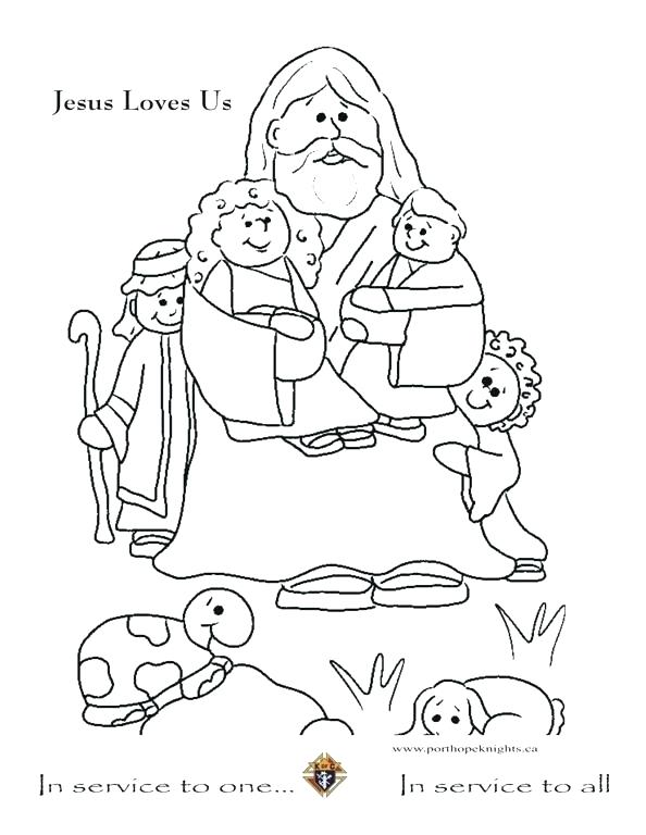 printable jesus loves me coloring page