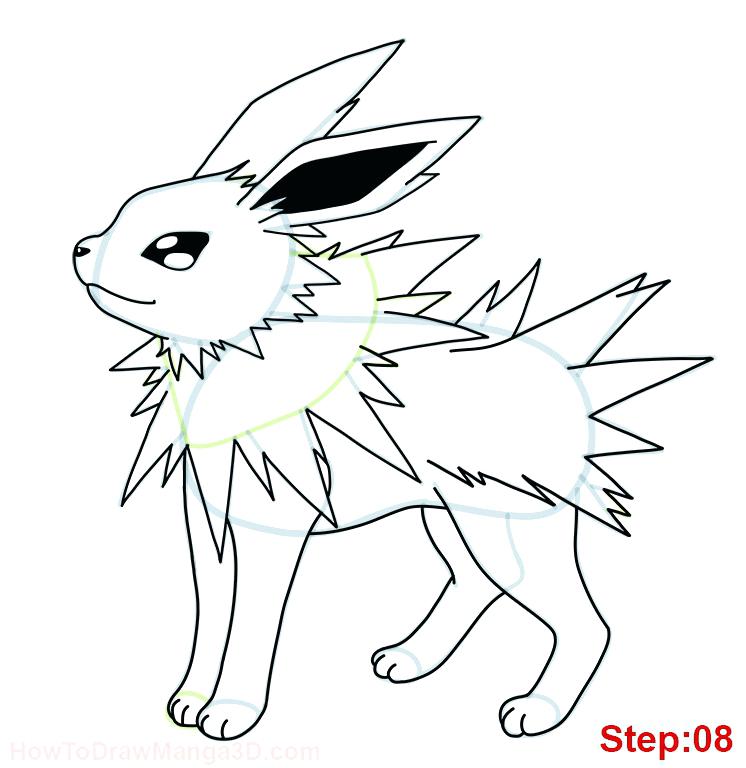 jolteon coloring pages