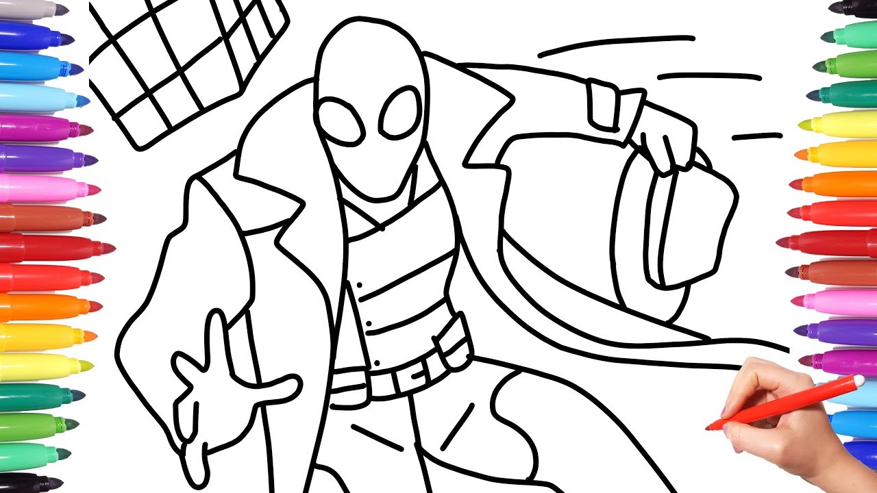 spider man noir coloring pages