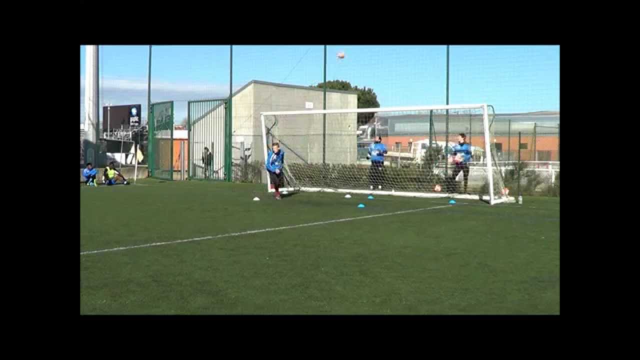 exercice jeu au pied gardien foot