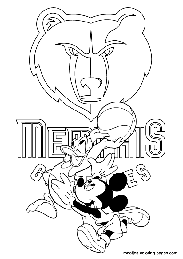 memphis grizzlies coloring pages