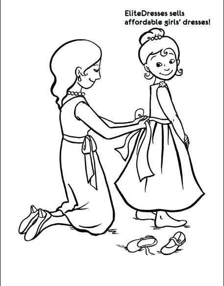 mom and daughter coloring page