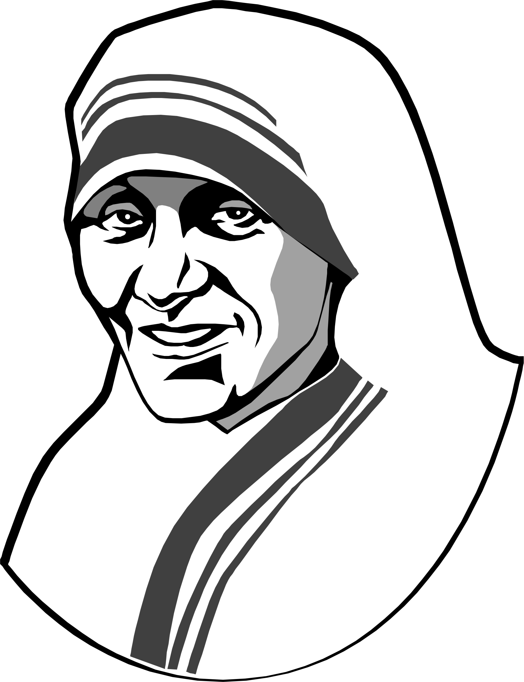 mother teresa coloring page