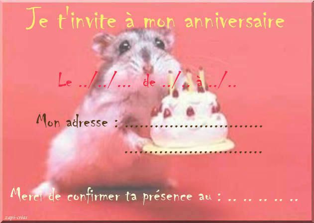 carte invitation a imprimer