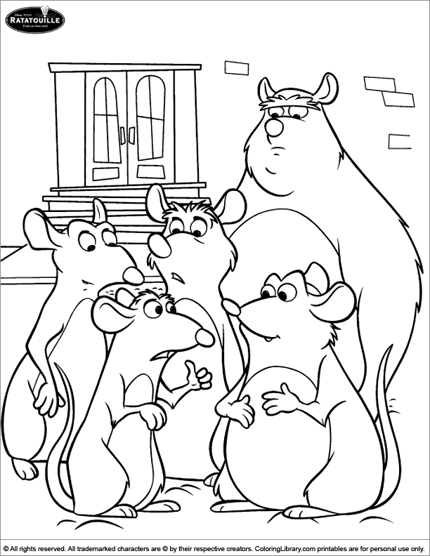 ratatouille coloring page