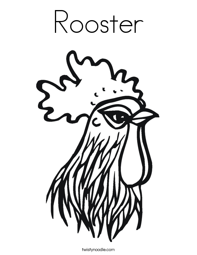 coloring page rooster