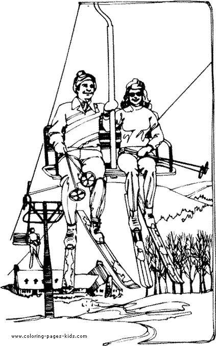 ski coloring pages