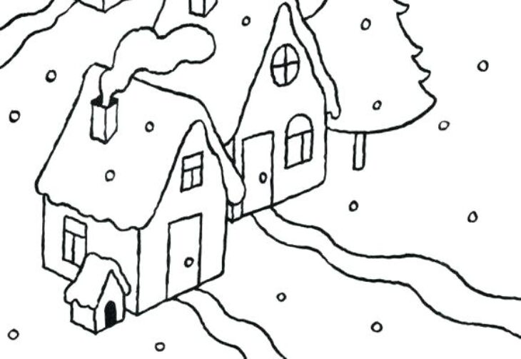 Snowy Day Coloring Page Coloring Pages Snow Snowy Printable Christmas Getcolorings Color Northpolechristmas Sheet