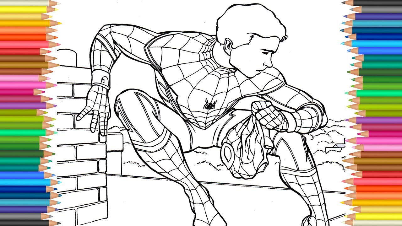 spider man homecoming coloring page
