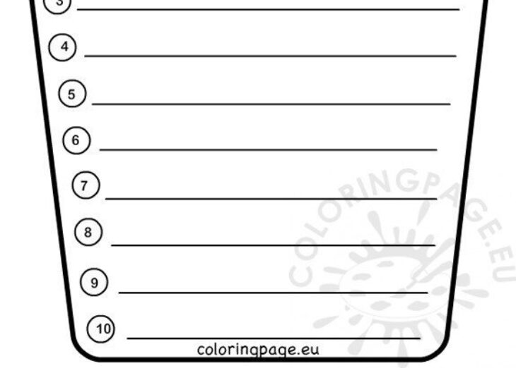 Summer Bucket List Coloring Page Summer Bucket List Template