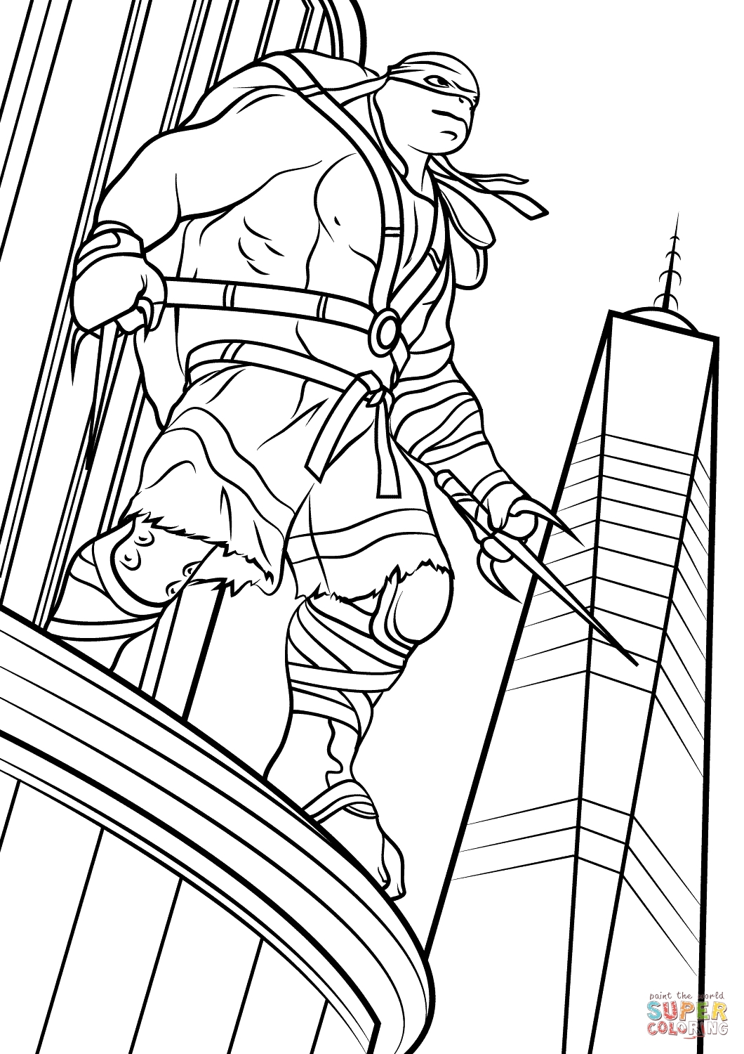 rise of the tmnt coloring pages