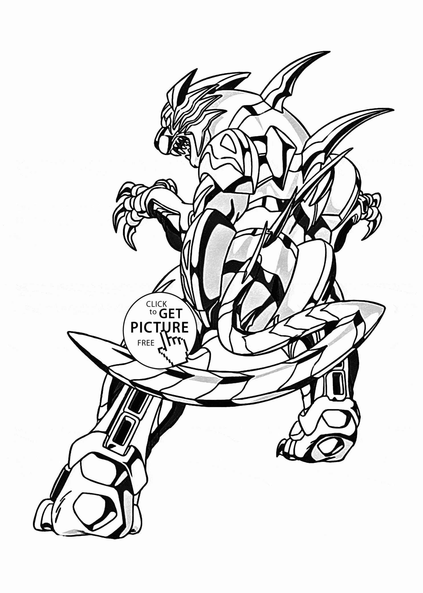 bakugan coloring page