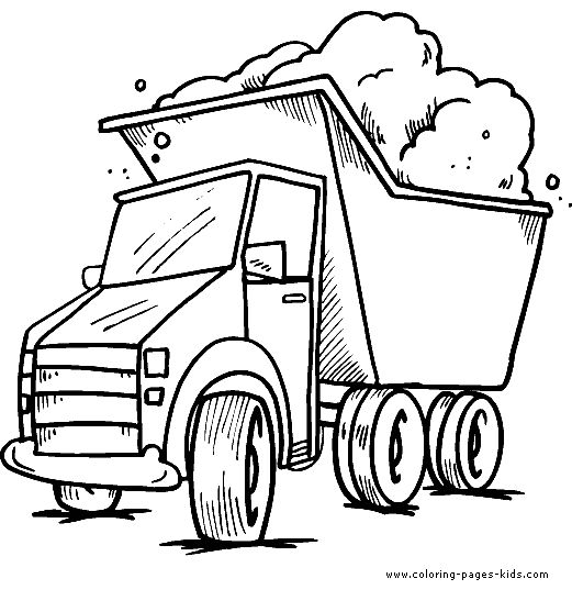 little blue truck coloring page