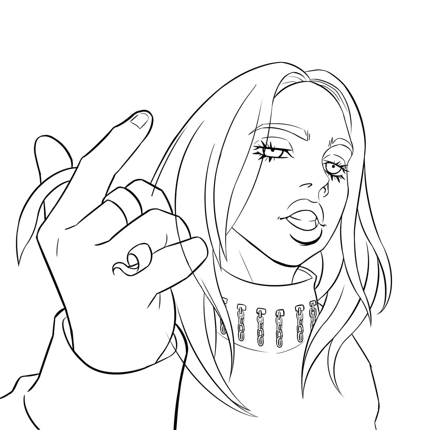 billie eilish color pages