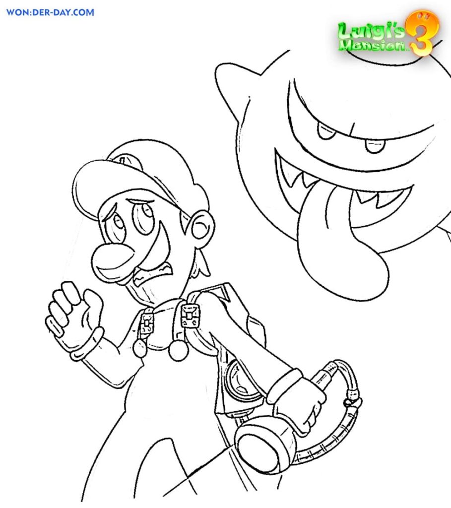 coloriage boss de luigi mansion 3 facile