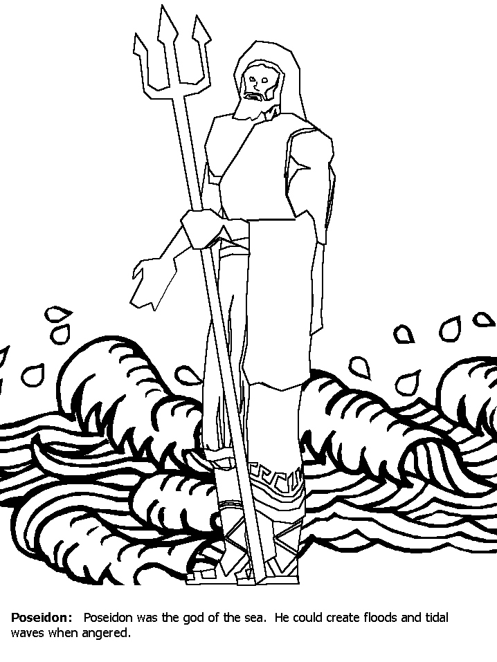 poseidon coloring pages