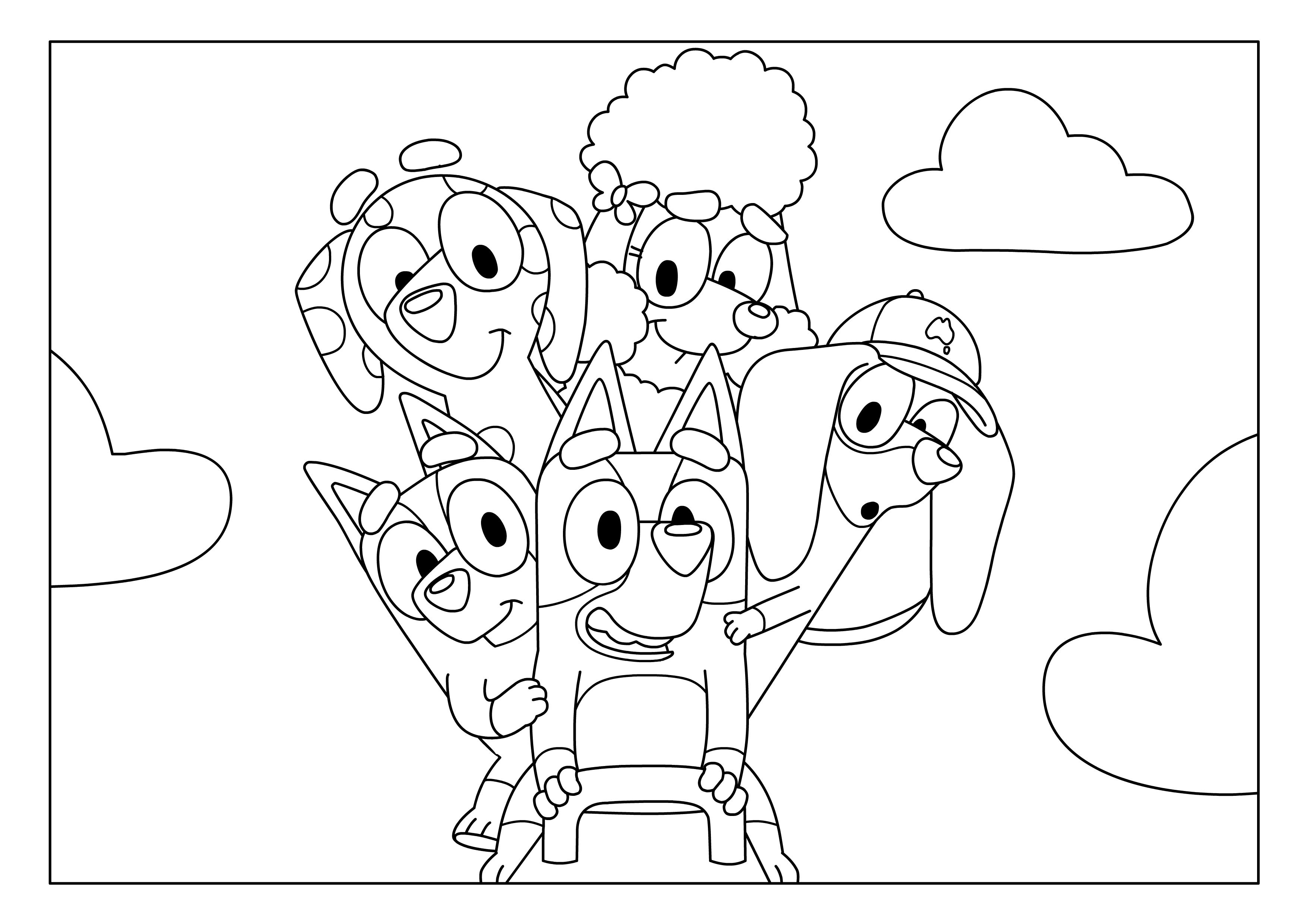 bluey coloring pages grannies