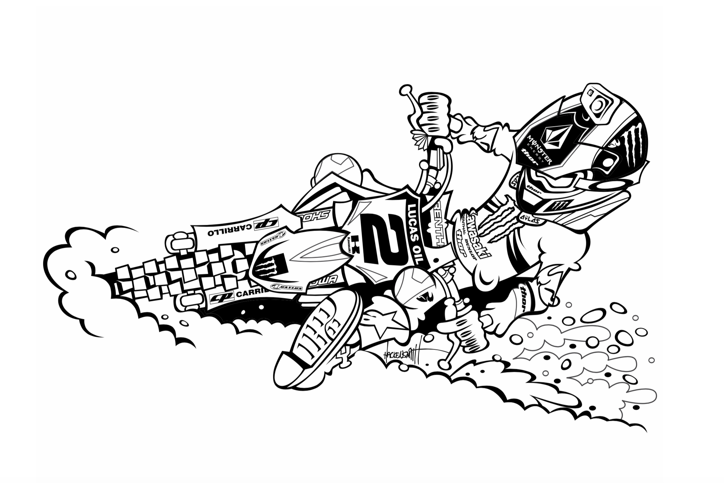 dirt bike coloring pages printable