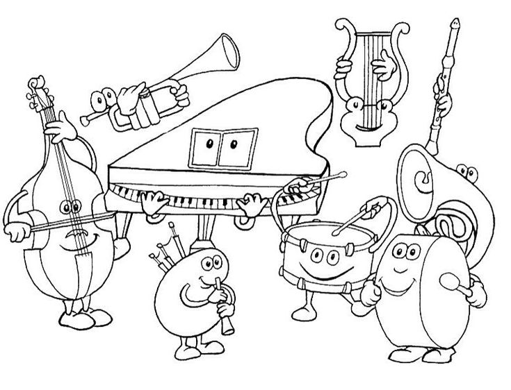 orchestra coloring page