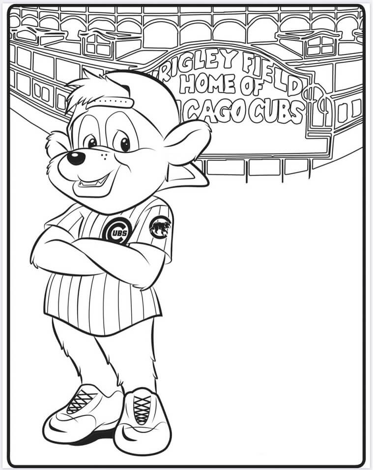 chicago cubs coloring page