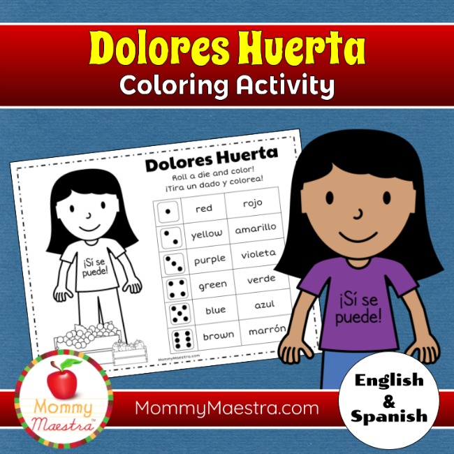 dolores huerta coloring page