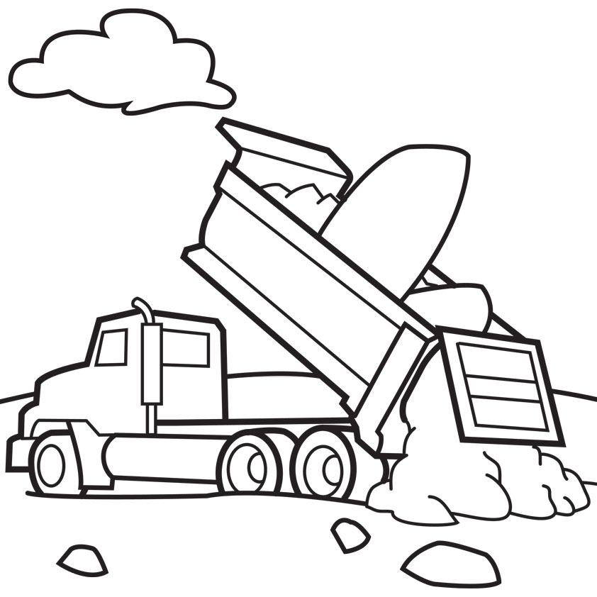 dump truck coloring pages