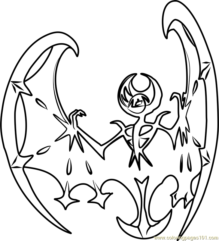 lunala coloring pages