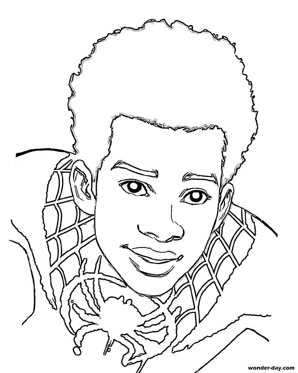 miles morales coloring pages printable