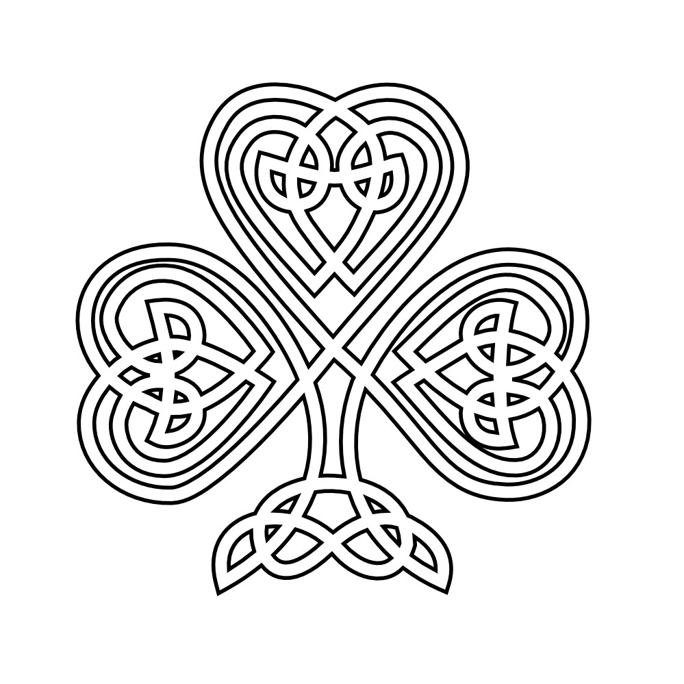 shamrock coloring pages printable