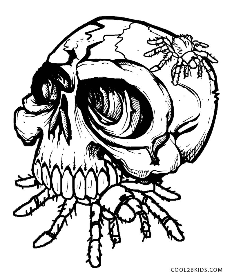 coloring pages with skulls