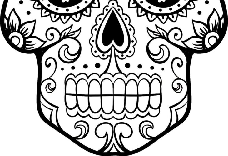 Dia De Los Muertos Sugar Skull Coloring Pages Coloring Skull Sugar Pages Library Clipart Kid