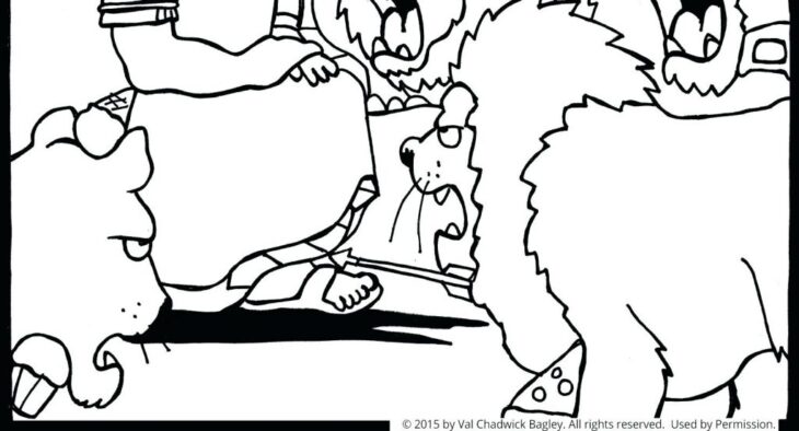 Daniel Coloring Page Daniel Coloring Den Lions Pages Printable Getcolorings Color Print