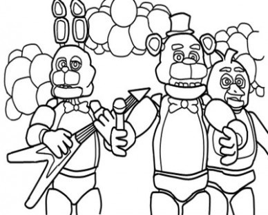 golden freddy coloring page