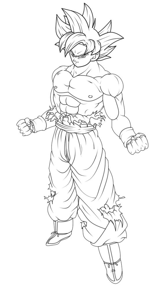 goku ultra instinct coloring page