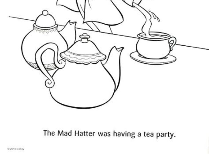 Mad Hatter Coloring Page Mad Hatter Coloring Pages At Getdrawings