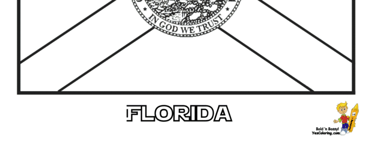 Florida Flag Coloring Page Historic Florida Flag Coloring Pages |kids Activities Blog