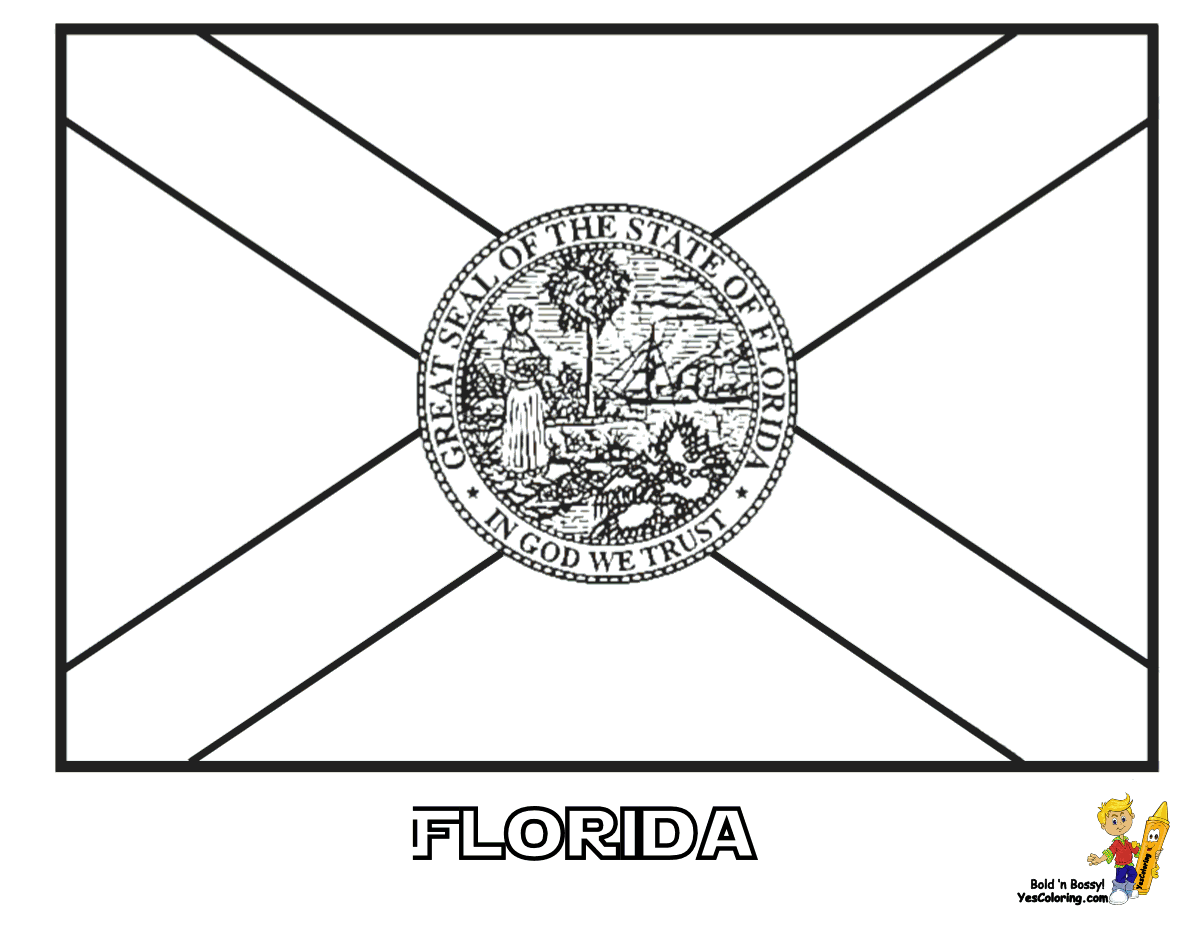 florida flag coloring page